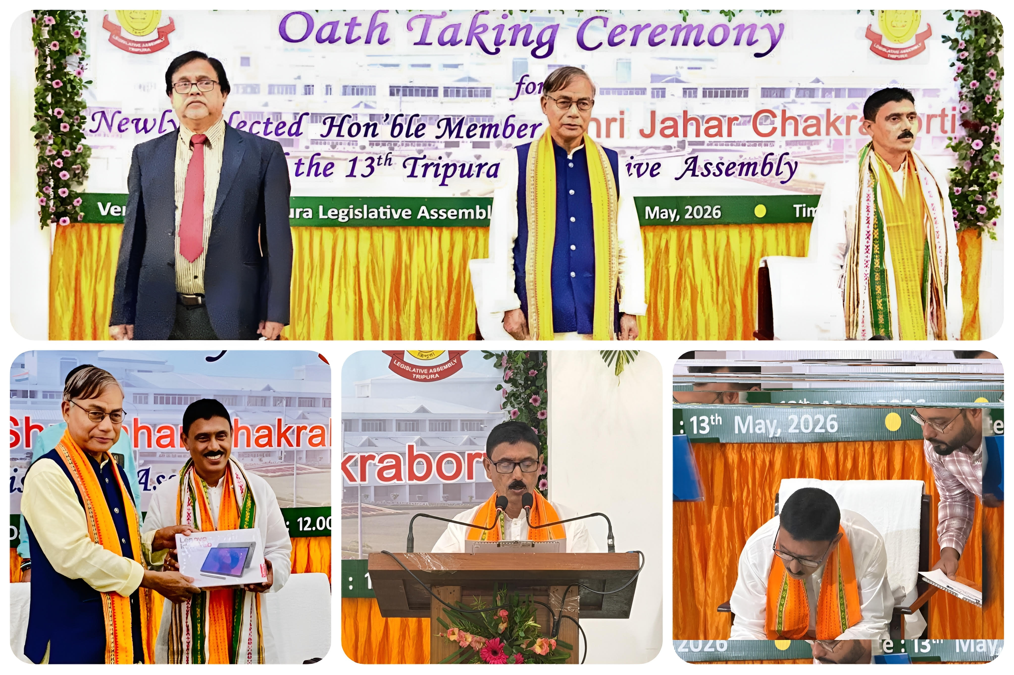 Newly Elected Member Sworn into the Tripura Legislative Assembly on We...